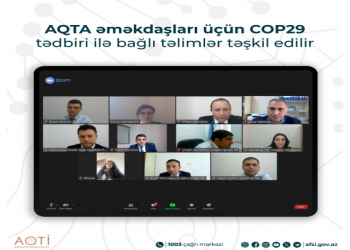 AQTA əməkdaşları üçün COP29 tədbiri ilə bağlı təlimlər təşkil edilir