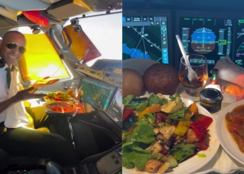 Ekipaj komandiri pilotların uçuş zamanı necə yemək yediyini göstərib