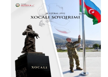 Prezident İlham Əliyev Xocalı soyqırımının ildönümü ilə bağlı paylaşım edib