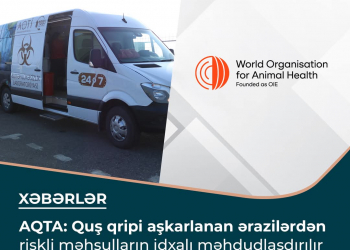 AQTA: Quş qripi aşkarlanan ərazilərdən riskli məhsulların idxalı məhdudlaşdırılır