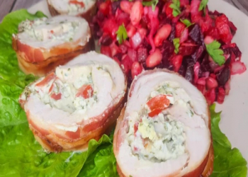 Toyuq ruletləri pendir və ispanaqla – həm qəlyanaltı, həm də əsas yemək üçün ideal seçim