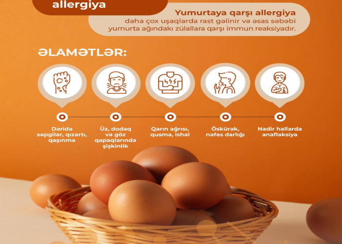 Yumurtaya allergiyanın əlamətləri - SİYAHI